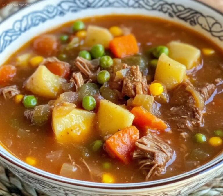 My Moms Hearty Old Fashioned Vegetable Beef Soup Recipe