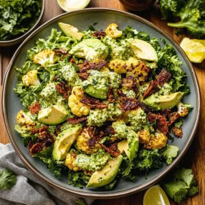 Roasted Cauliflower Green Goddess Salad Recipe