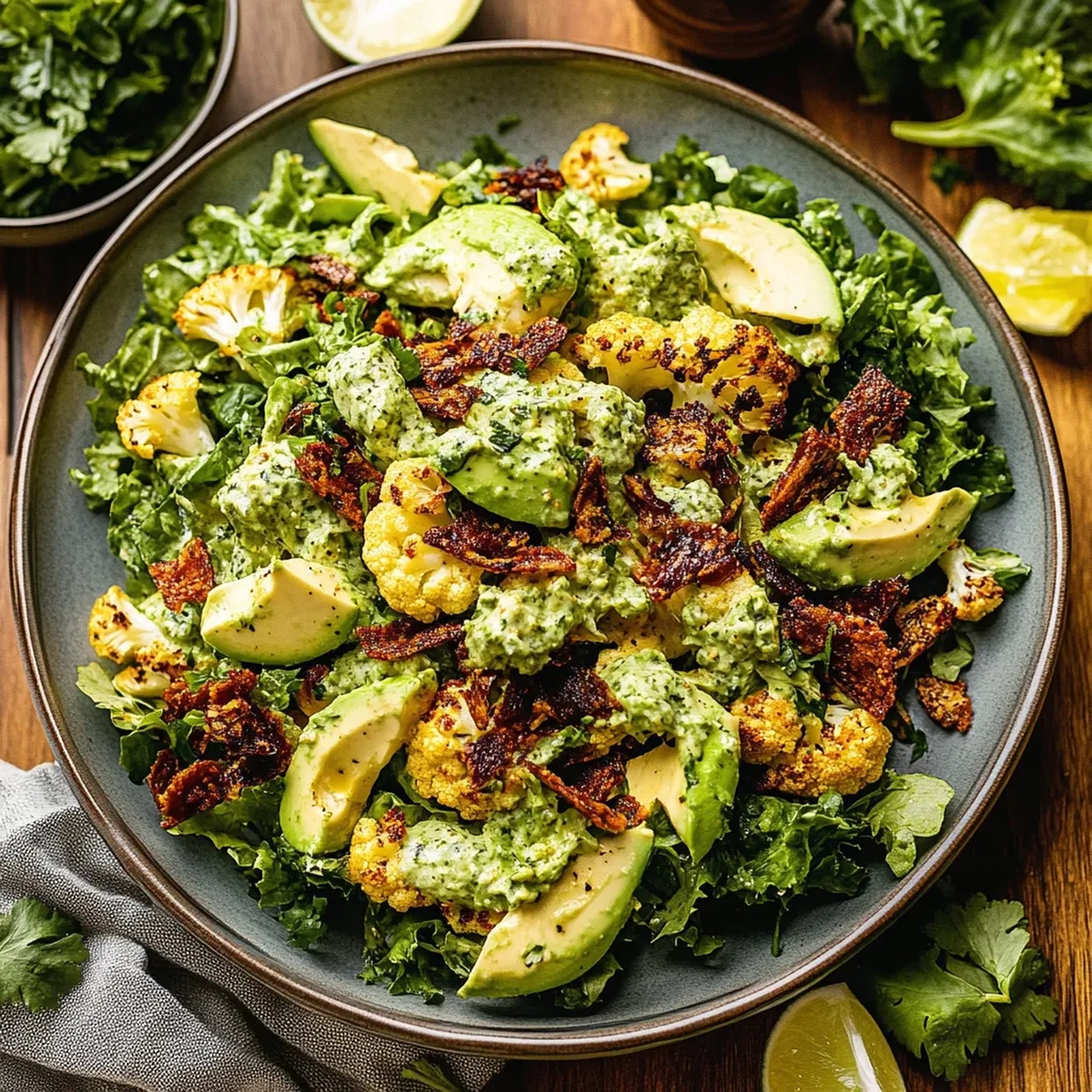 Roasted Cauliflower Green Goddess Salad Recipe