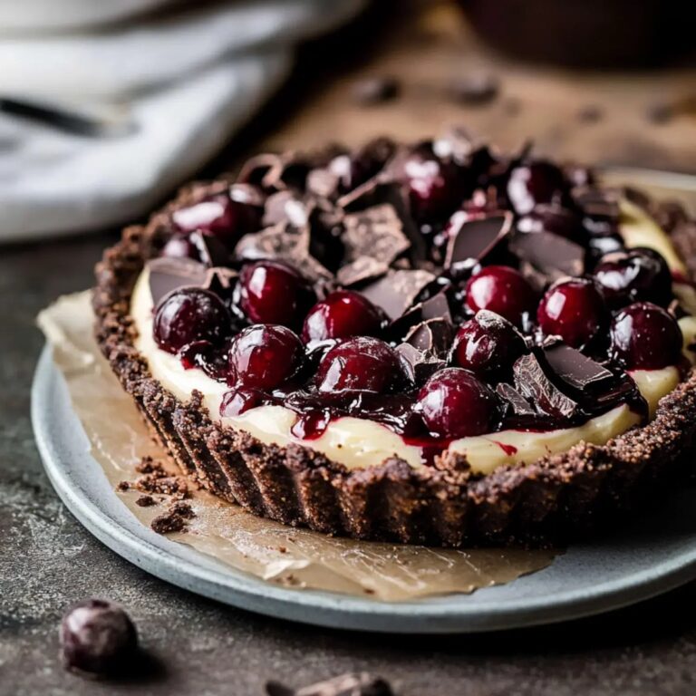 Sour Cherry Chocolate Tart Recipe