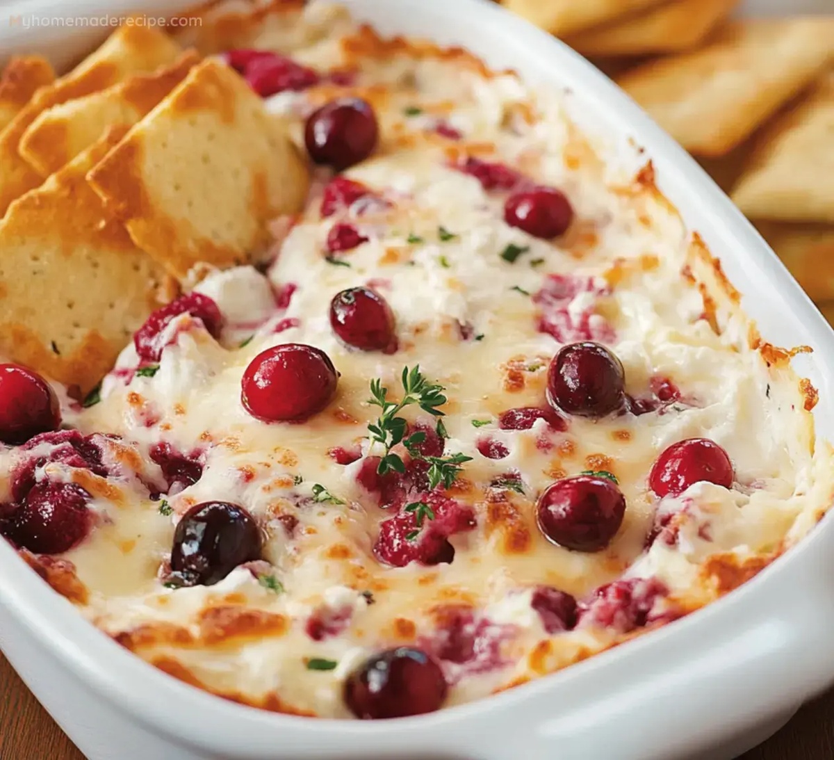Baked Cranberry Cream Cheese Dip - A Perfect Holiday Appetizer Recipe