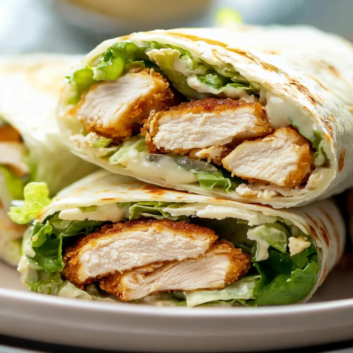 Air Fryer Crispy Chicken Caesar Wraps Recipe