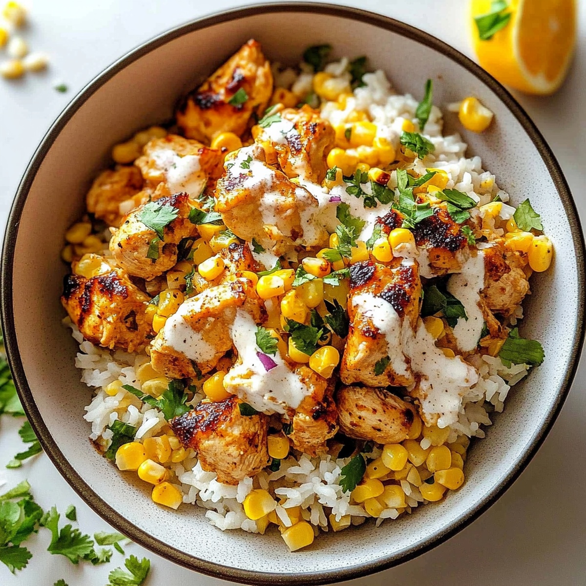 Street Corn Chicken Rice Bowl Recipe