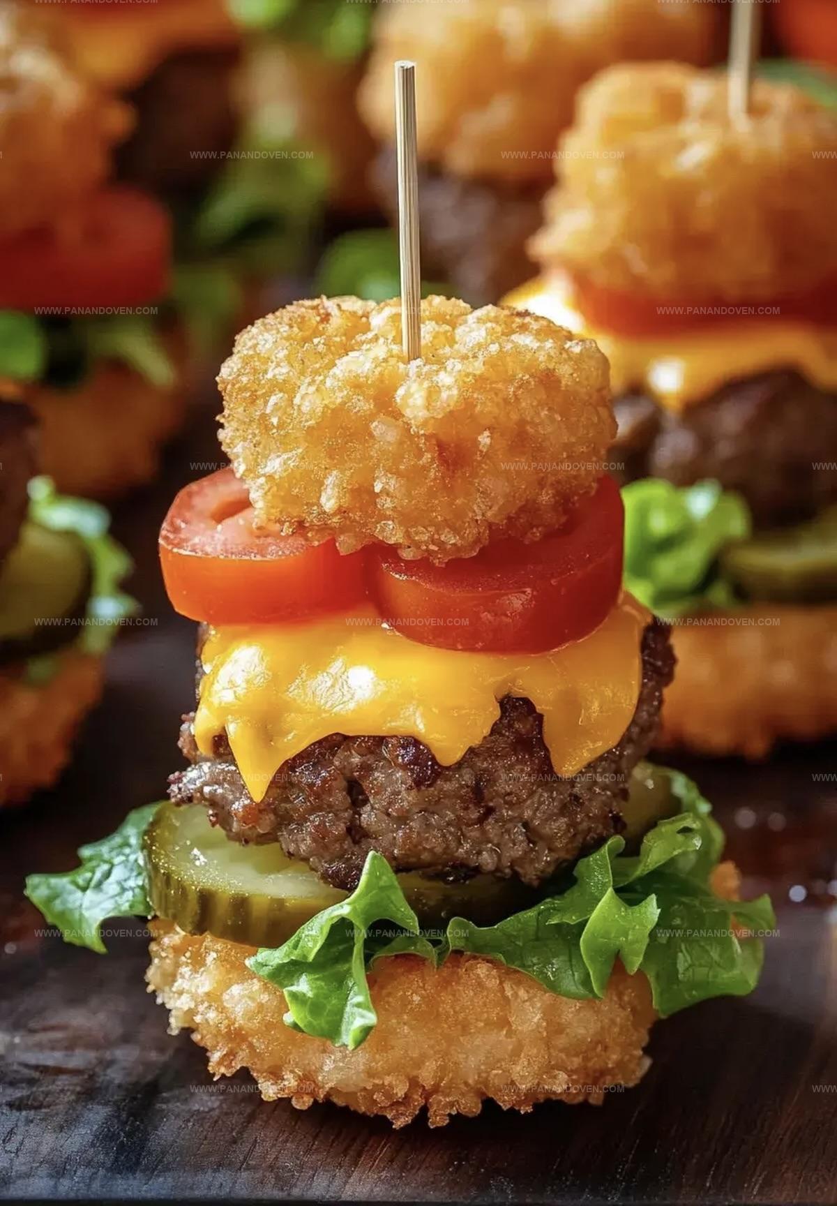 Mini Tater Tot Cheeseburgers Recipe