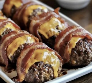 Bacon Cheeseburger Bombs with Dipping Sauce Recipe