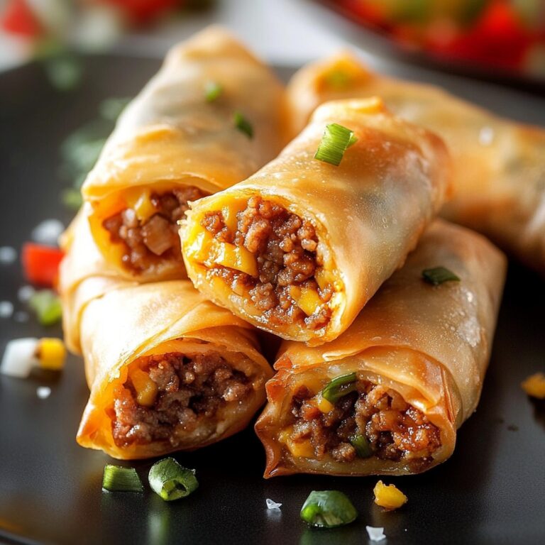 Cheeseburger Egg Rolls Recipe