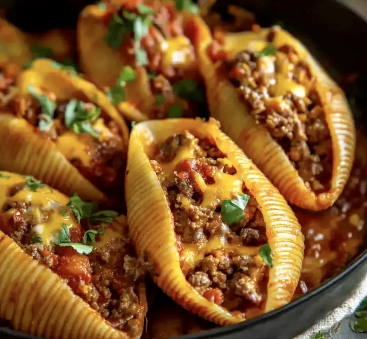 Cheesy Taco Stuffed Shells Recipe