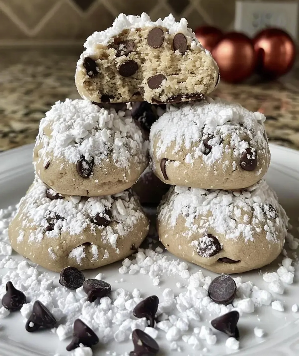 Peanut Butter Chocolate Chip Snowball Cookies Recipe