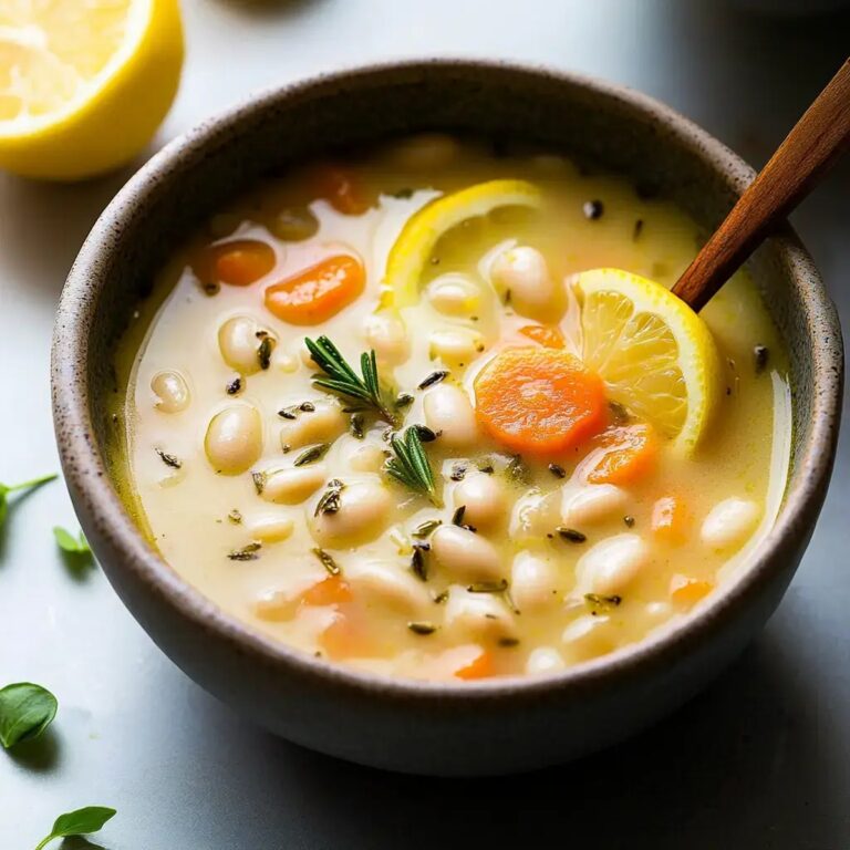 Easy Lemon Rosemary White Bean Soup Recipe