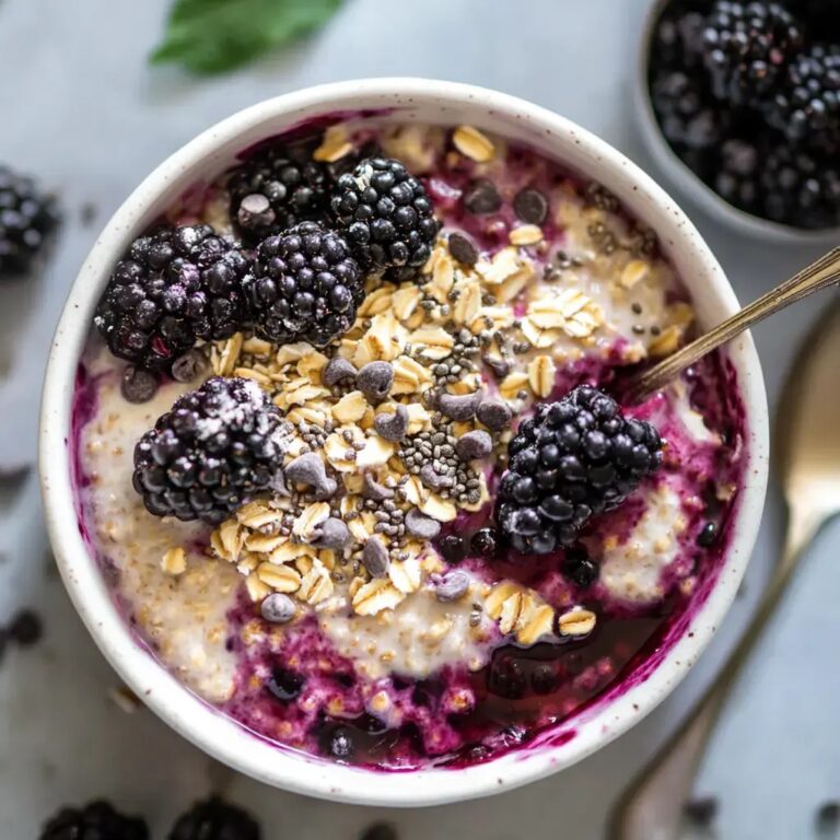 Blackberry Chip Overnight Oats Recipe
