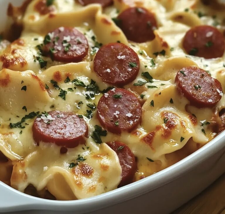 Crockpot Pierogi Casserole with Kielbasa Recipe