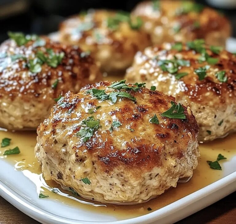 Garlic Parmesan Chicken Meatloaves Recipe