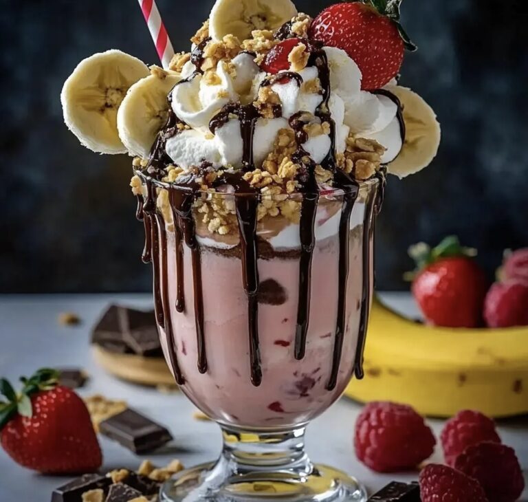 Banana Split Milkshakes Recipe