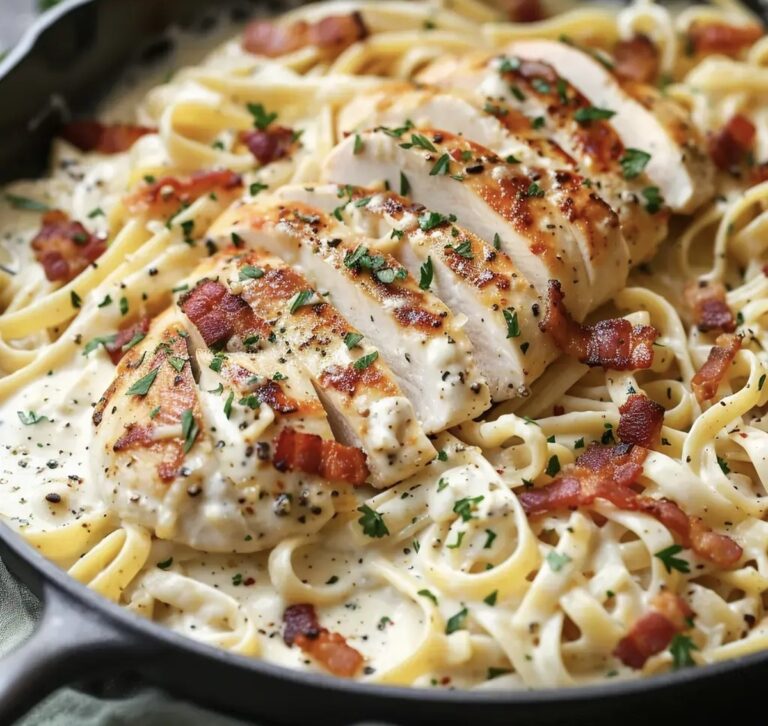 Cheddar Bacon Ranch Alfredo Pasta Recipe