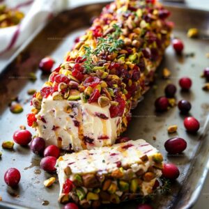Easy Cranberry Pistachio Cheese Log Recipe