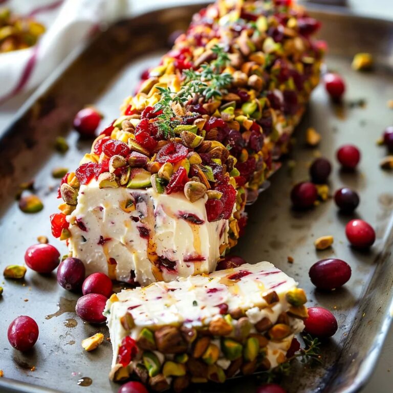 Easy Cranberry Pistachio Cheese Log Recipe