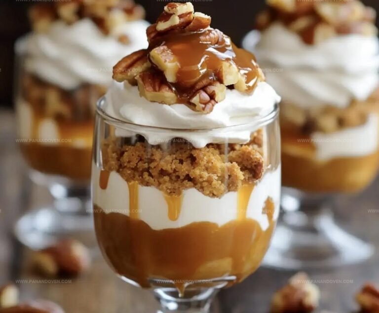Mini Caramel Pecan Pumpkin Cheesecake Trifles - Perfect for Fall Recipe