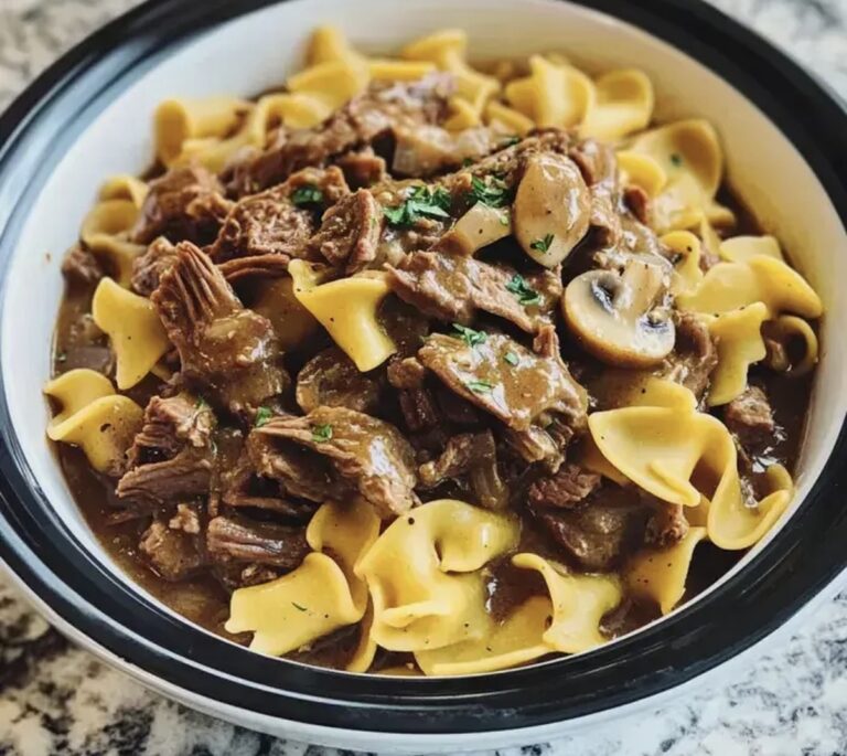 Crockpot Beef Tips and Noodles Recipe