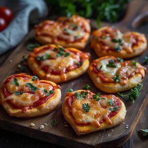 Heart-Shaped Mini Pizzas Recipe