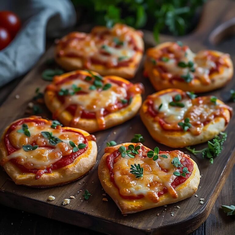 Heart-Shaped Mini Pizzas Recipe