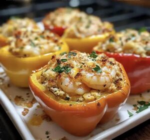 Crab and Shrimp Stuffed Bell Peppers Recipe