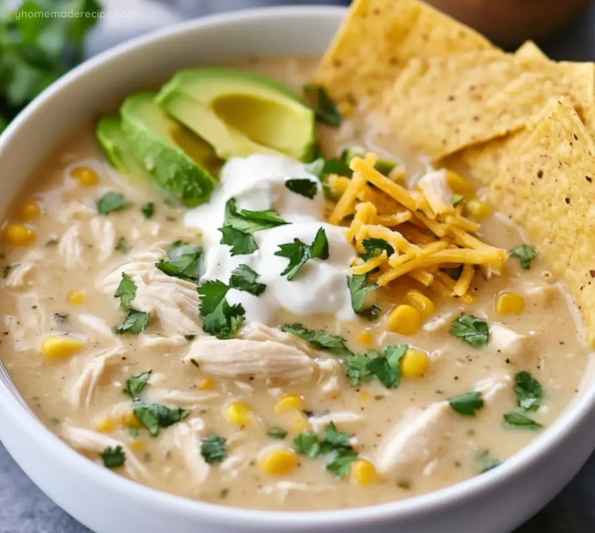 Creamy Crockpot White Chicken Chili - Comfort in a Bowl Recipe