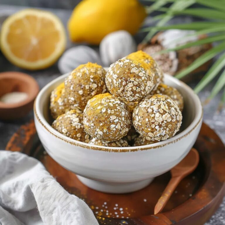 Lemon Turmeric Energy Balls Recipe