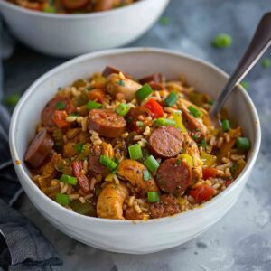 Instant Pot Chicken and Sausage Jambalaya Recipe
