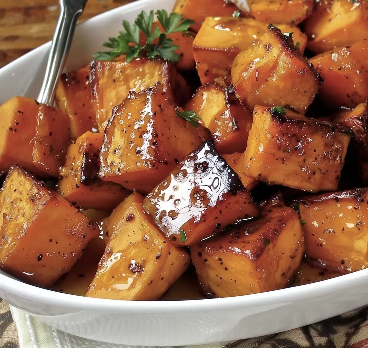 Honey Cinnamon Roasted Sweet Potatoes Recipe