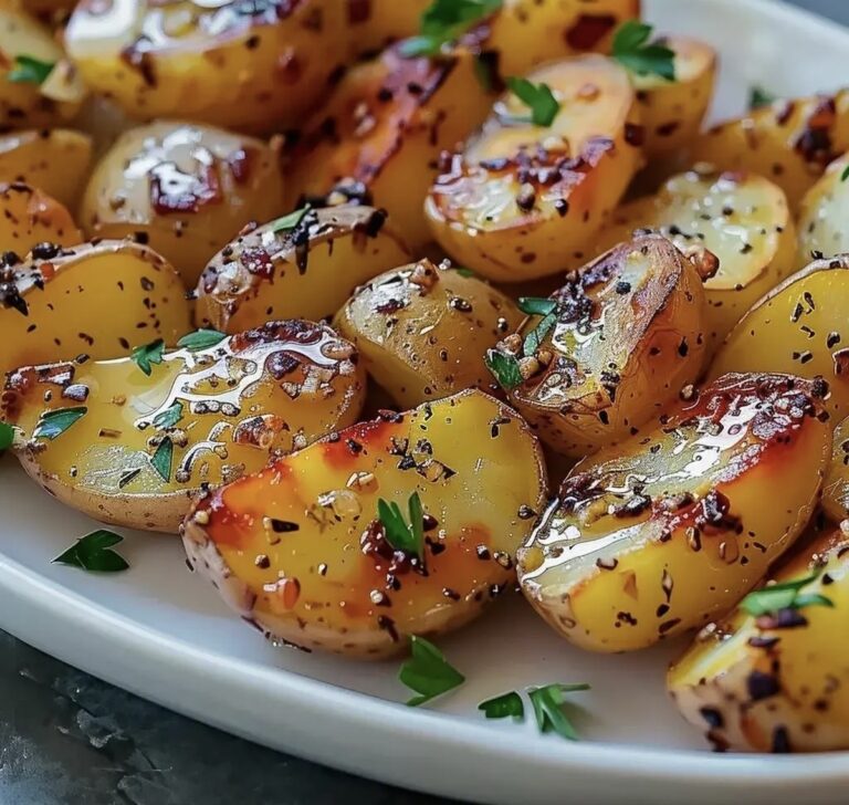 Baked Garlic Butter Potatoes Recipe