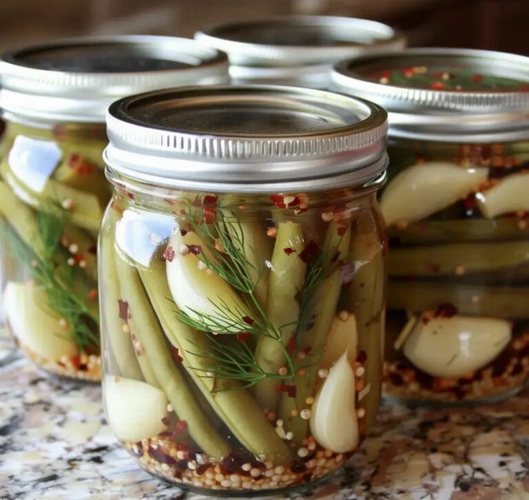 Spicy Garlic & Dill Pickled Beans Recipe