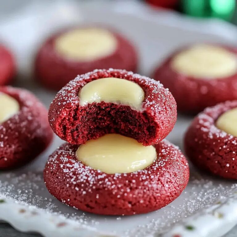Red Velvet Thumbprint Cookies with Cream Cheese Recipe