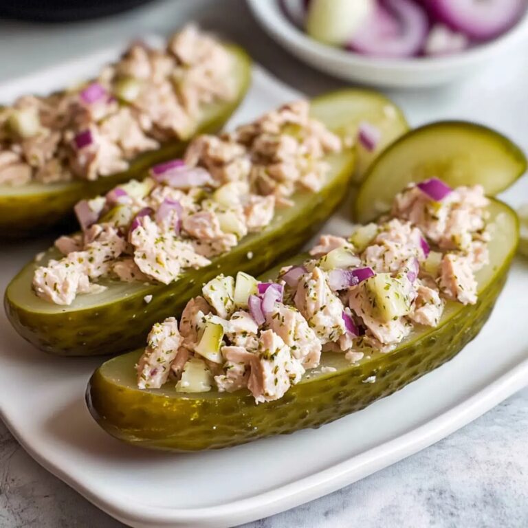 Tuna Pickle Boats Recipe