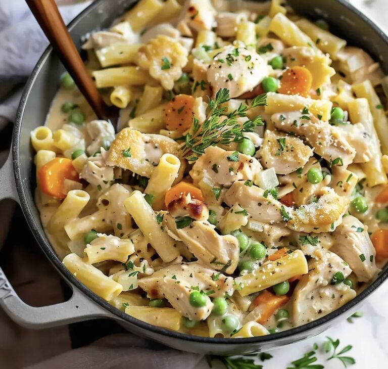 Comforting Chicken Pot Pie Pasta Recipe