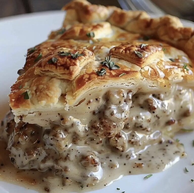 Sausage, Gravy, and Biscuit Pie Recipe