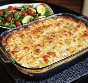 Casserole and Fresh Salad Recipe