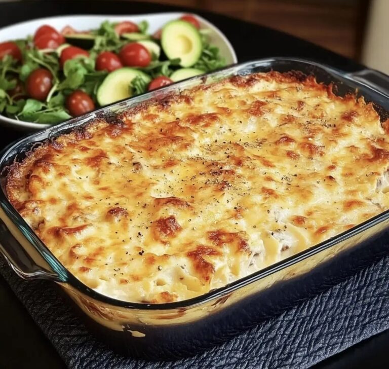 Casserole and Fresh Salad Recipe