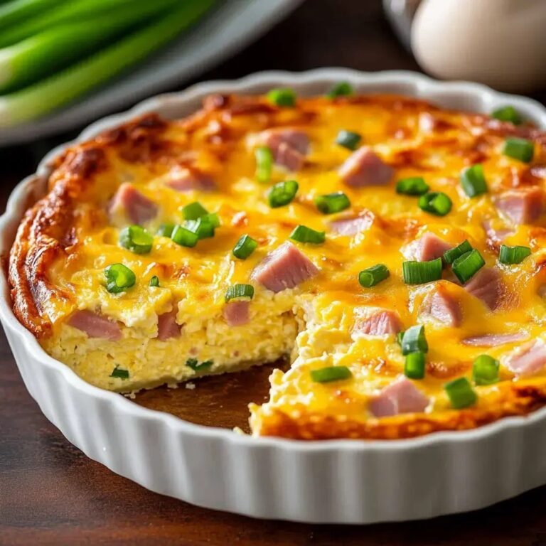 Crustless Quiche - Ham and Cheese Recipe
