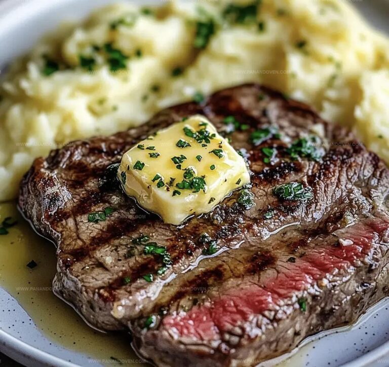 Lemon Herb Butter Steak with Fluffy Mashed Potatoes Recipe