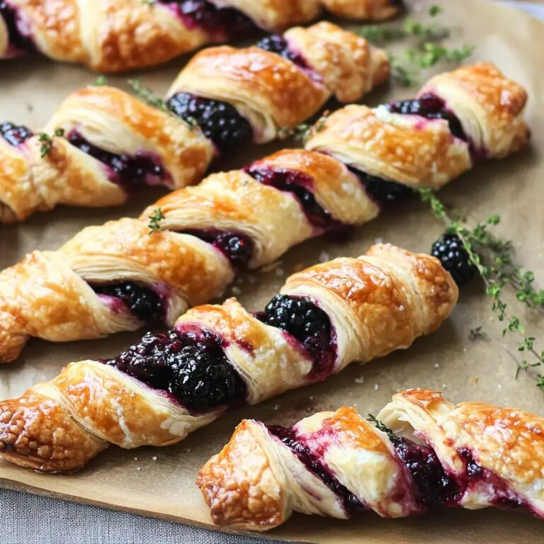 Blackberry Goat Cheese Puff Pastry Twists Recipe