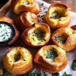 Cornmeal Popovers with Herb Honey Butter Recipe