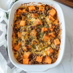 Sweet Potato Ground Beef Casserole Recipe