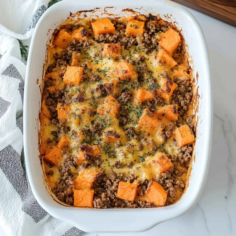Sweet Potato Ground Beef Casserole Recipe