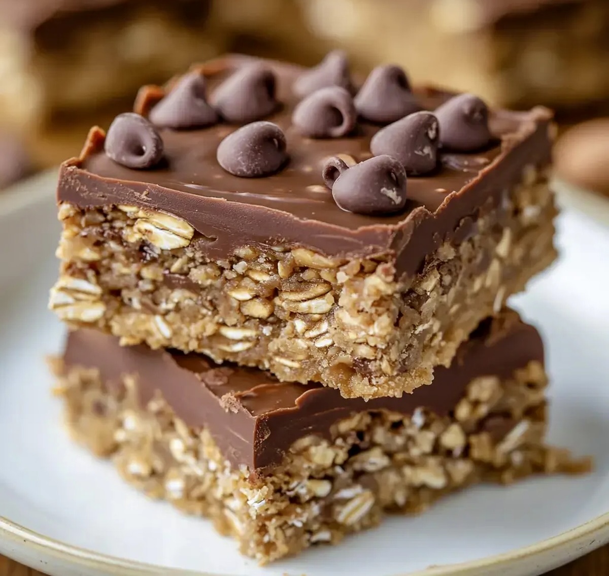No Bake Chocolate Oat Bars Recipe