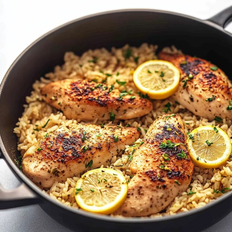 One Pot Lemon Herb Chicken Rice Recipe