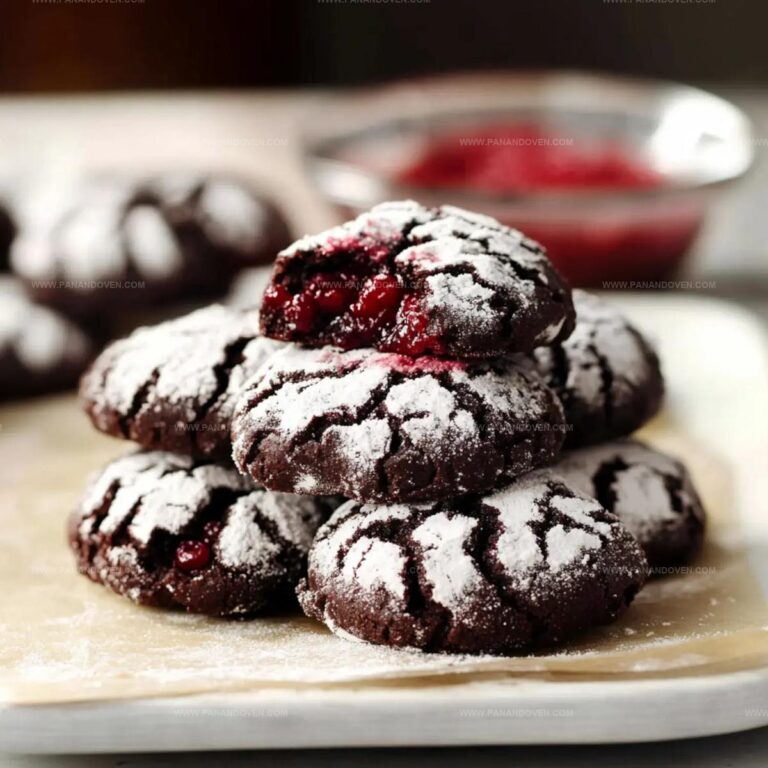 Chocolate Raspberry Crinkle Cookies Recipe