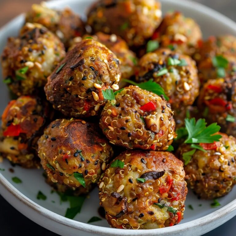 Mushroom, quinoa and red pepper veggie balls Recipe