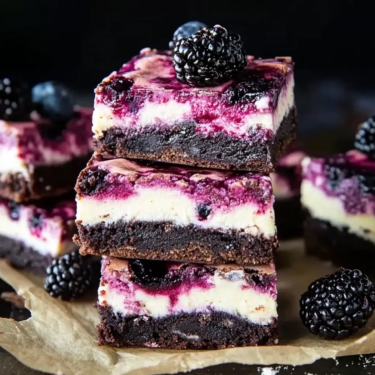 Blackberry Cheesecake Brownies Recipe