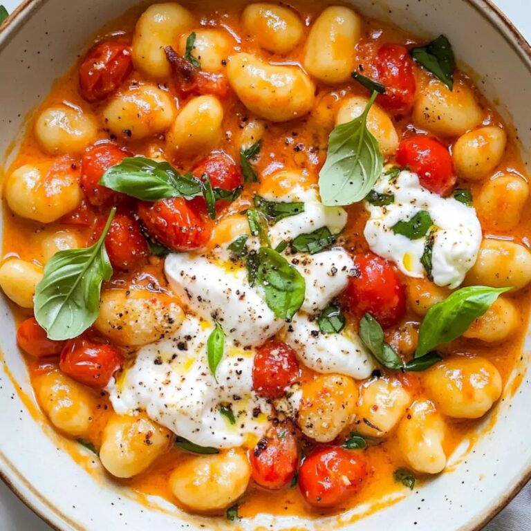 30-Minute Creamy Tomato Gnocchi with Burrata Recipe