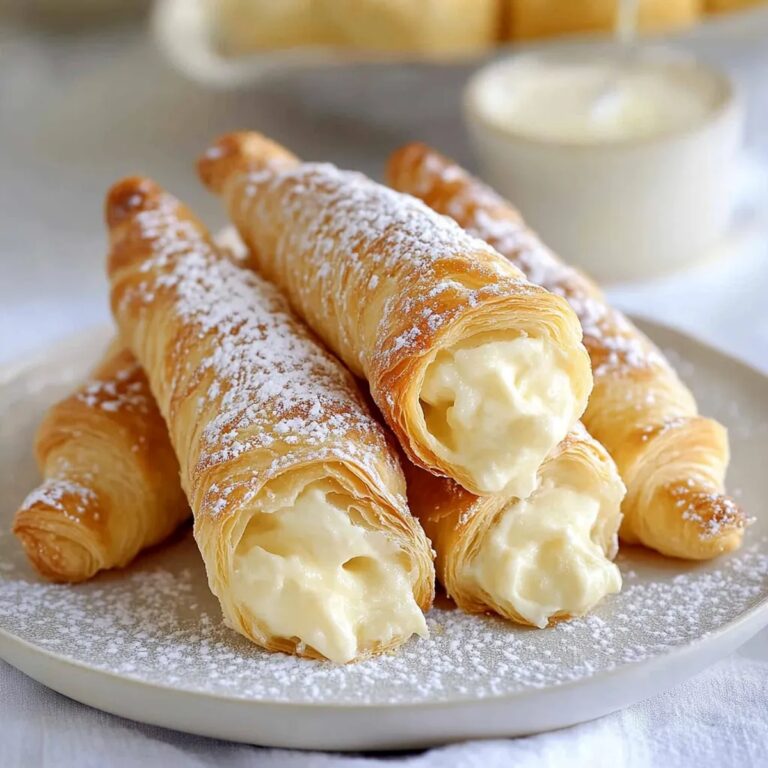 Italian Cream Stuffed Cannoncini (Puff Pastry Horns) Recipe